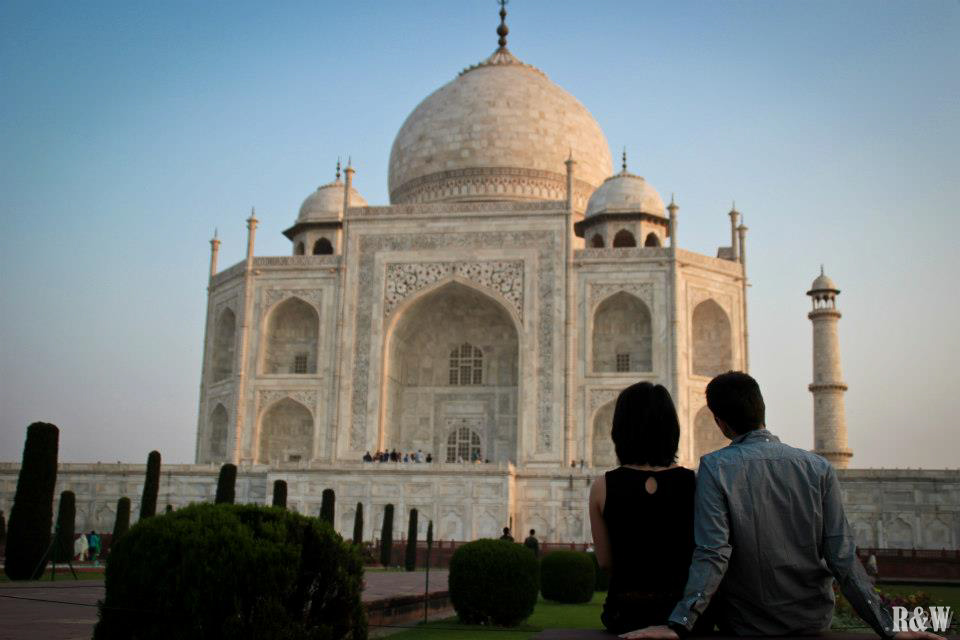 Arou et Flo, Agra, Taj Mahal, Inde